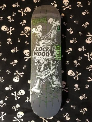 CREATURE~ LOCKWOOD KEEPSAKE VX SKATEBOARD DECK — DEATHGEAR